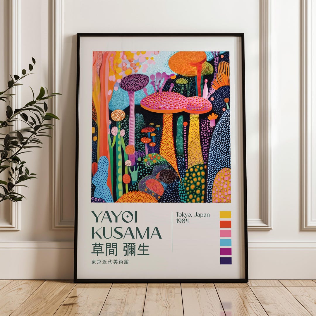 Yayoi Kusama Print, Modern Art Print, Yayoi Kusama Exhibition