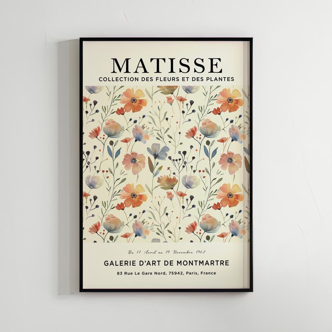Henri Matisse Art Poster, Digital Download, Floral Poster, Mid