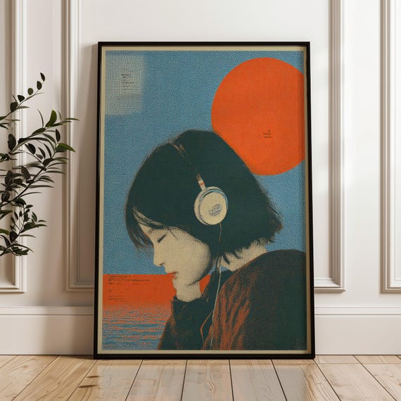 Retro Japanese Y2K Poster, Indie Room Decor, Aesthetic 90s