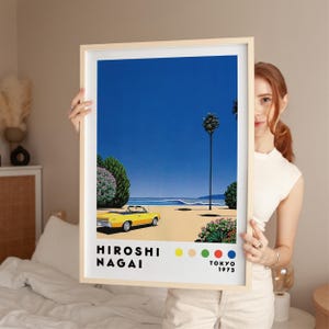 Hiroshi Nagai Art Print, Digital Download, Japanese Art Poster, Vaporwave Print, Home Decor, Japanese City Pop, Modern Art Print
