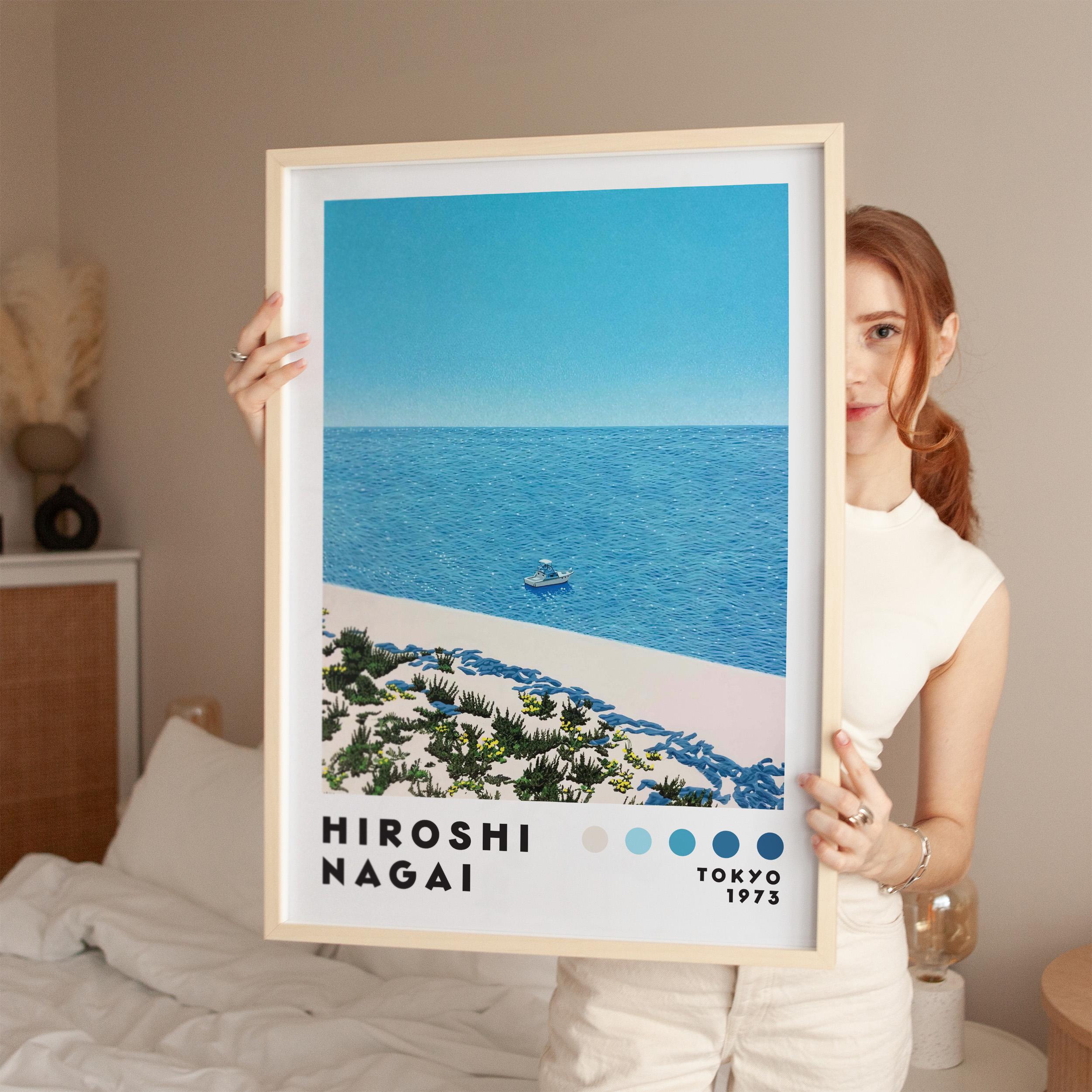 Hiroshi Nagai Art Print, Japanese City Pop Poster, Vaporwave Art