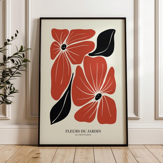 Henri Matisse Flower Exhibition Poster, Wall Decor, Famous Gallery