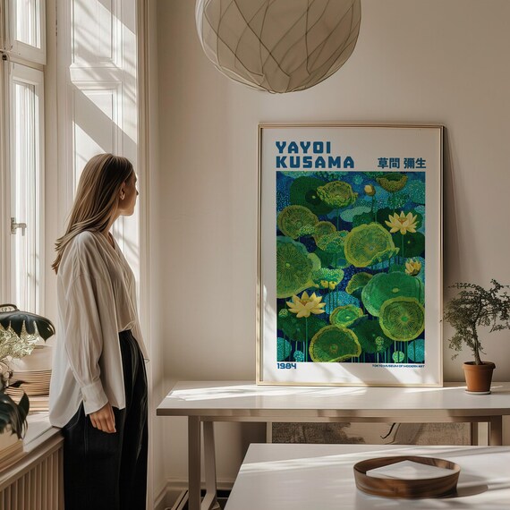 Yayoi Kusama Poster - Yayoi Kusama Inspired Abstract Japanese Wall