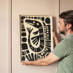 Etnisk konsttryck, traditionell mexikansk konstposter, folkkonst, vardagsrumsinredning, reseposter för Mexiko, ormposter, mexikansk kulturposter bild 5