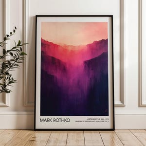 Mark Rothko Art Poster, Digital Download, Modern Art Exhibition Poster, Abstract Art, Living Room Decor, Home Decor, Printable Wall Art