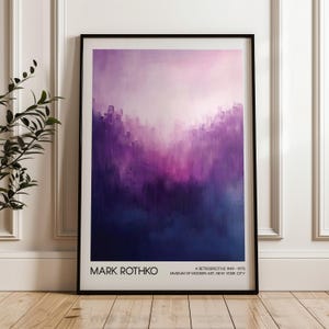 Mark Rothko Art Poster, Abstract Art, Digital Download, Home Decor, Printable Wall Art, Modern Art Exhibition Poster, Living Room Decor