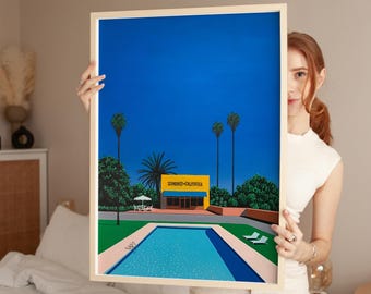 カリフォルニア・プールサイド・シーン、永井博、デジタルポスター