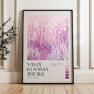 Yayoi Kusama Print, Yayoi Kusama Exhibition Poster, Livingroom, Maximalist Poster, Modern Art Print, Yayoi Kusama Wall Art, Japandi Poster