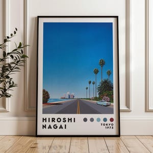 Hiroshi Nagai Art Print, Japanese Art Poster, Minimalist Poster, Modern Art Print, Home Decor, Vaporwave Print, Japanese City Pop
