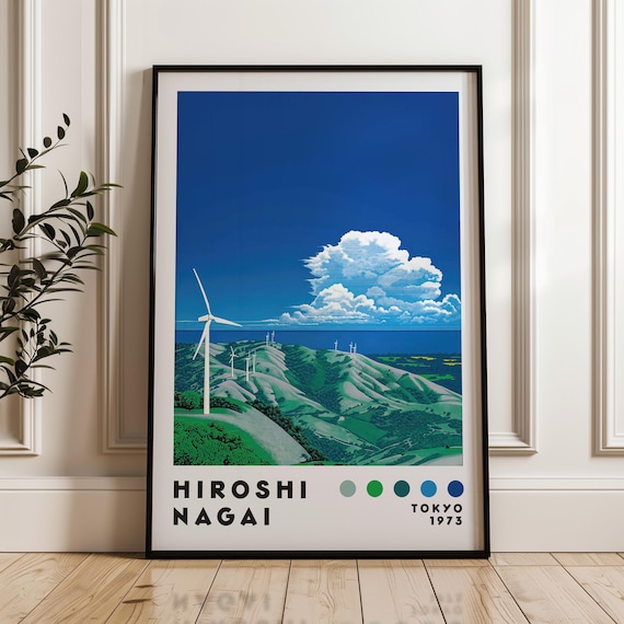AISHITERU HAGUSHITE. ポップアート Hiroshi Nagai Art Print, Home Decor, Japanese City Pop, Modern Art
