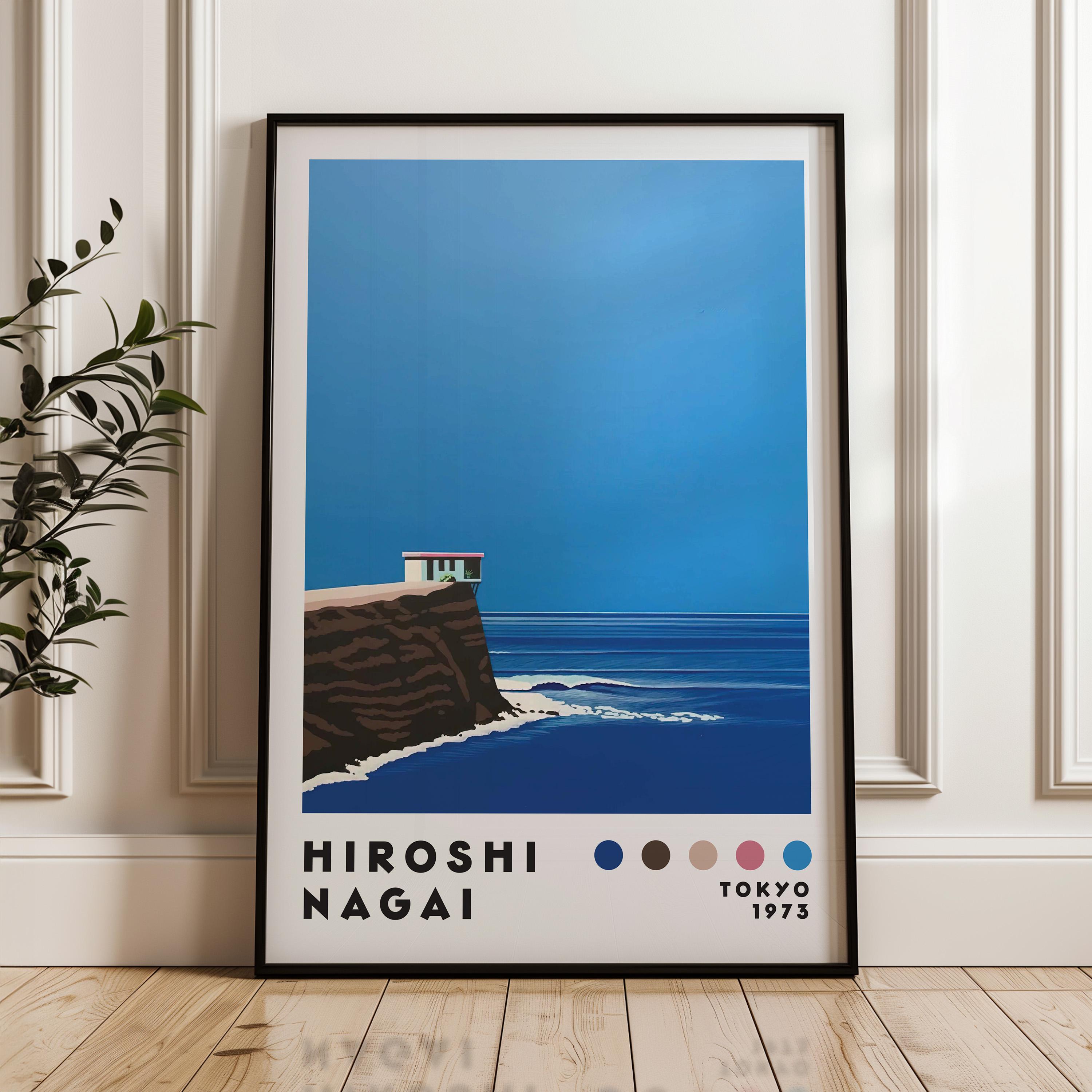 Hiroshi Nagai Art Print, Japanese City Pop, Vaporwave (digital
