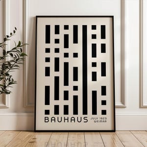 Bauhaus Geometric Poster Print, Abstract Wall Art, Exhibition Poster,  Linear Design, Bauahus Abstract Poster, Minimalist Decor