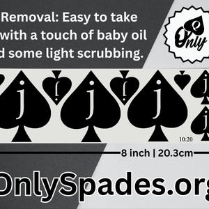 Queen Of Spades Temporary Tattoo, QOS Tattoo, BNWO, BBC Tattoo, Sheet of 14 Spades Jack of Spades Mix