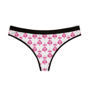 Queen of Spades Panties Thong, Hotwife BBC Panties, Cuckold Underwear for Naughty Lingerie QOS Thong