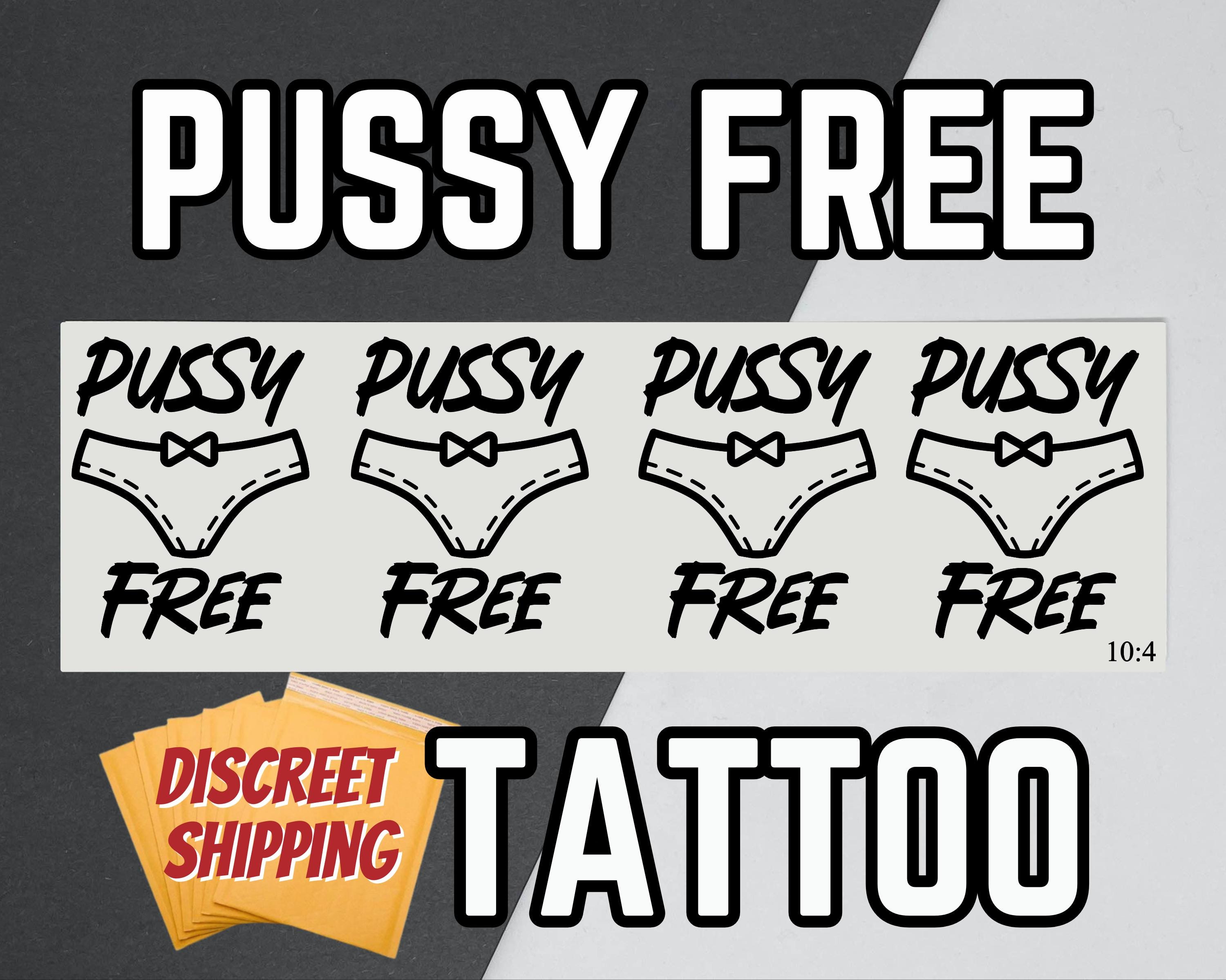 Pussy Free Temporary Tattoos for Sissy Training feminization Kink Accessory Submissive Pet Play Body Mark Kinky Humiliation Tattoo Pack