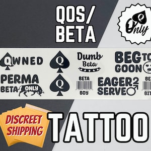 Queen of Spades Beta Temporary Tattoo, QOS Tattoo, BNWO, BBC Tattoos - Etsy
