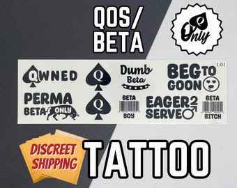 Queen Of Spades Beta Temporary Tattoo, QOS Tattoo, BNWO, BBC Tattoos