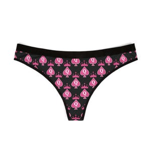 Queen of Spades Panties Thong, Hotwife BBC Panties, Cuckold Underwear for Naughty Lingerie QOS Thong