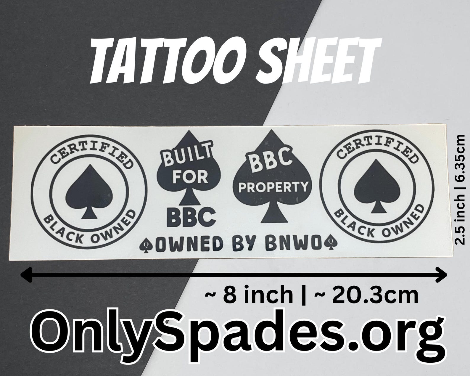 Certified Black Owned Temporary Tattoo, QOS Tattoo, BNWO, BBC Tattoo ...