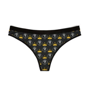 Queen of Spades Panties Thong, Hotwife BBC Panties, Cuckold Underwear for Naughty Lingerie QOS Thong