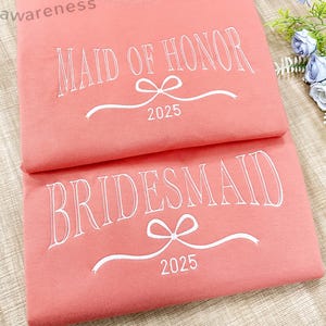 Besticktes Brautjungfer/Trauzeugin Sweatshirt | Braut-Sweatshirt | Brautparty Gefälligkeiten | Junggesellinnenabschied Geschenk | Gastgeschenke