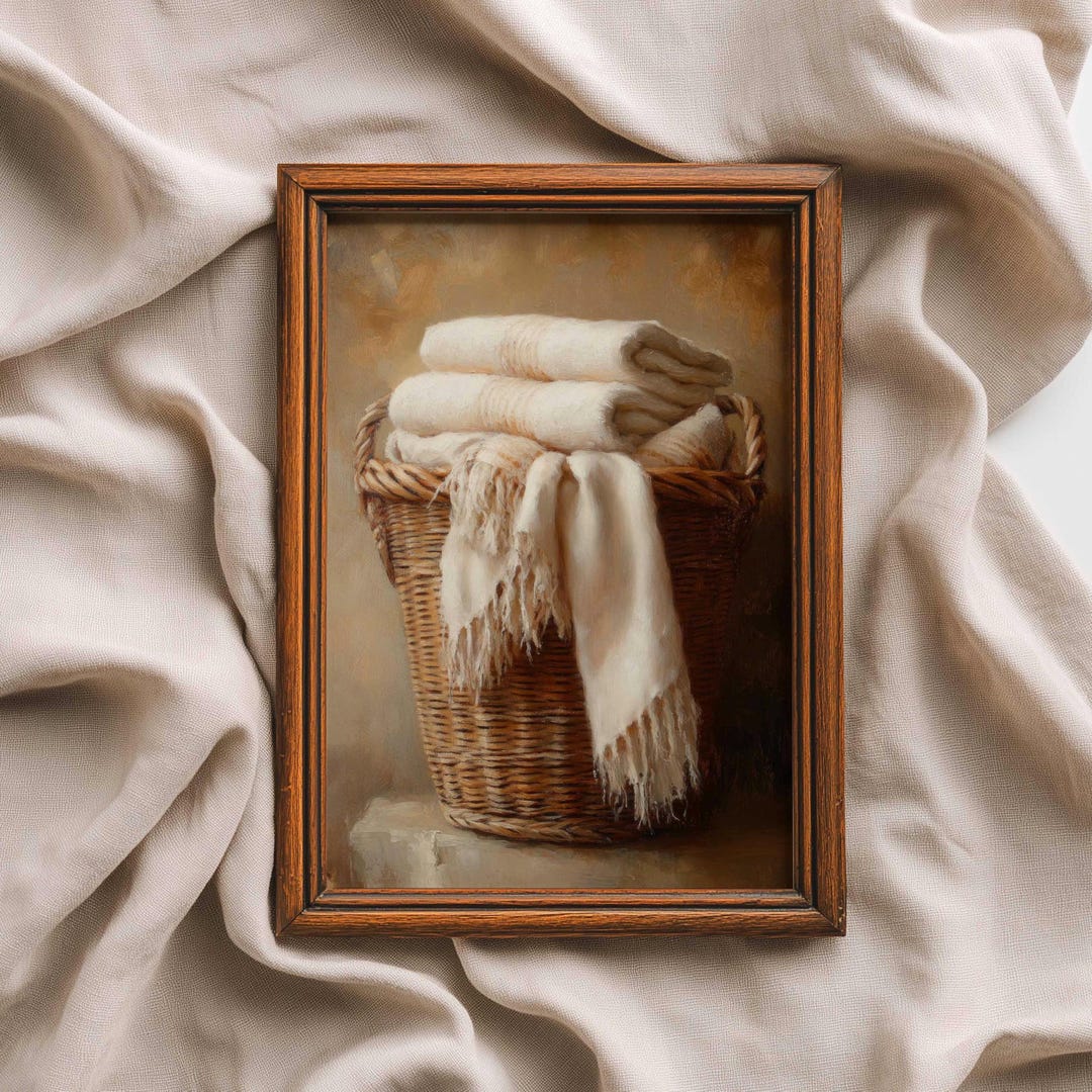 Vintage Laundry Room Art, Cottagecore Bathroom Print, Farmhouse Laundry ...
