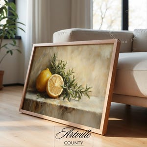 Vintage Lemon Print, Cottage Printable Art, Country Kitchen Decor ...