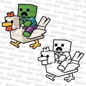 Bündel lustiges Reithuhn PNG SVG JPG, niedliches Gaming Shirt Design, lustiger Spielcharakter svg, Gamer Shirt svg, Gamer Cut File, Gamer Geschenk