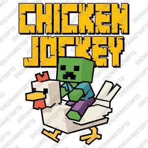 Funny Zombie Riding Chicken SVG PNG, conception de chemise de jeu mignon pour Cricut & Sublimation, fichier de coupe de personnage de jeu drôle, cadeau pour gamer