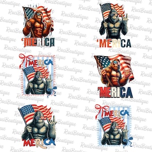 Bigfoot Merica 4 juillet Png, Rock drapeau américain patriotique 4 juillet Png, Sasquatch Believers Gift, American Pride Png, Fête de l'indépendance
