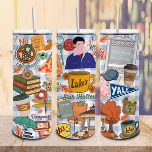 Fall Book Stack 20oz Tumbler Wrap, Stars Movie Straight Tumbler, Dragonfly, Coffee Shop Vibes Skinny Tumbler, Autumn Fall Season Tumbler