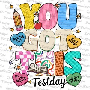 Engraçado Rock the Test PNG, Você conseguiu este dia de teste PNG, Dia de teste elegante PNG, Teste estadual PNG, Não se estresse, faça o seu melhor PNG, Acredite em você PNG