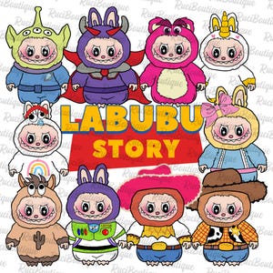 Clipart de monstros engraçados, personagem de desenho animado, presente perfeito para crianças, sublimação, amigos de brinquedo cosplay png, clipart de arte digital de amigos de boneca kawaii