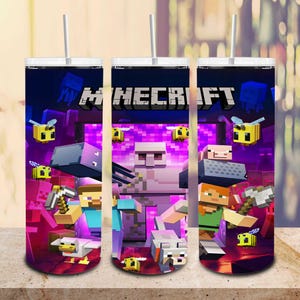 Game Characters Straight and Taper Tumbler Wrap Png, Game 20 oz Skinny Tumbler Png, Cartoon Characters 20oz Tumbler Png, Trendy Tumbler Png