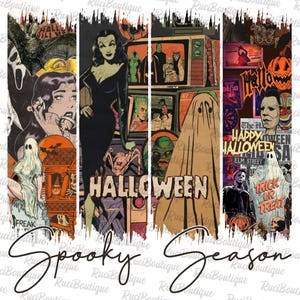Vintage Halloween-horror png, horror vibes, jaren 90 stijl halloween png, herfstpompoen png, retro halloween png, penseelstreek png, Witchy Vibes
