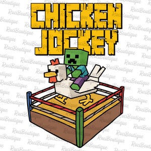 Funny Zombie Riding Chicken SVG PNG, Cute Gaming Shirt Design for Cricut & Sublimation, Funny Game Character Cut File, Gift For Gamer