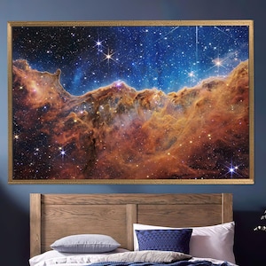 Carina Nebula, NASA Deep Field,Cosmic Cliffs, NASA Canvas Art, Space Canvas Art, Space Landscape, Framed Canvas Art, Wall Art Decor