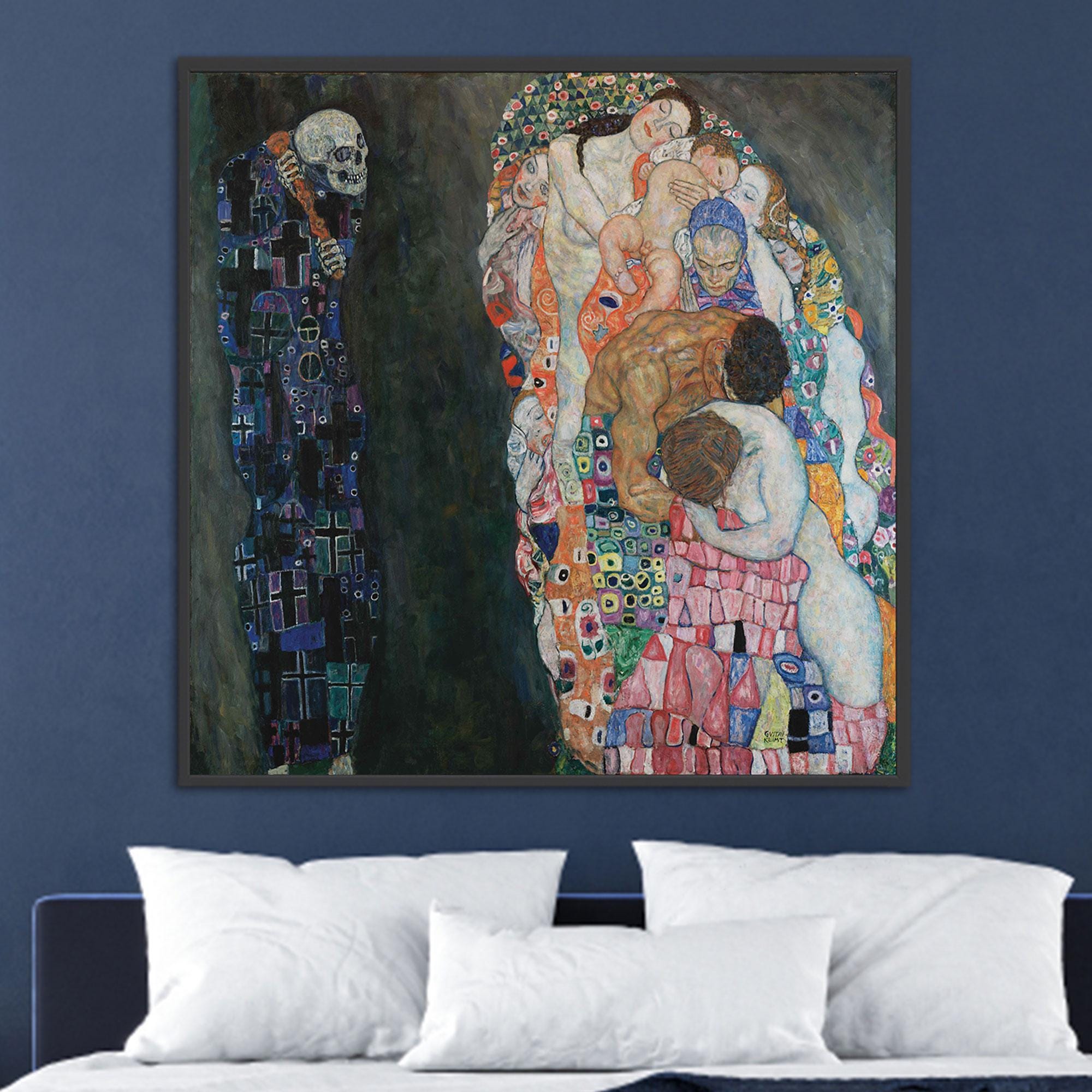 Gustav Klimt Death and Life Wall Art Canvas Print Symbolist Painting ...