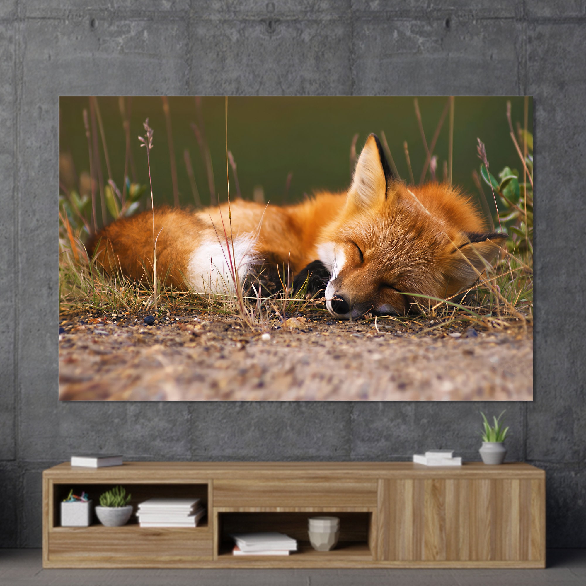 Fox Wall Art, Cute Fox Wall Decor, Animal Wall Art, Kids Room Decor, Nursery Wall Art, Canvas Wall Decor, Farmhouse Wall Decor, Home Decor,