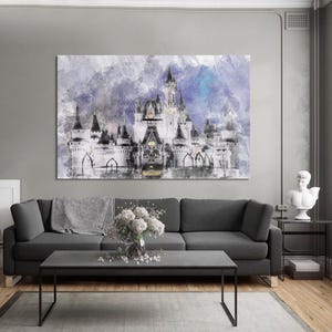 Cinderella Castle Canvas Art: Disneyland Decor, Girl&#39;s Room, Framed