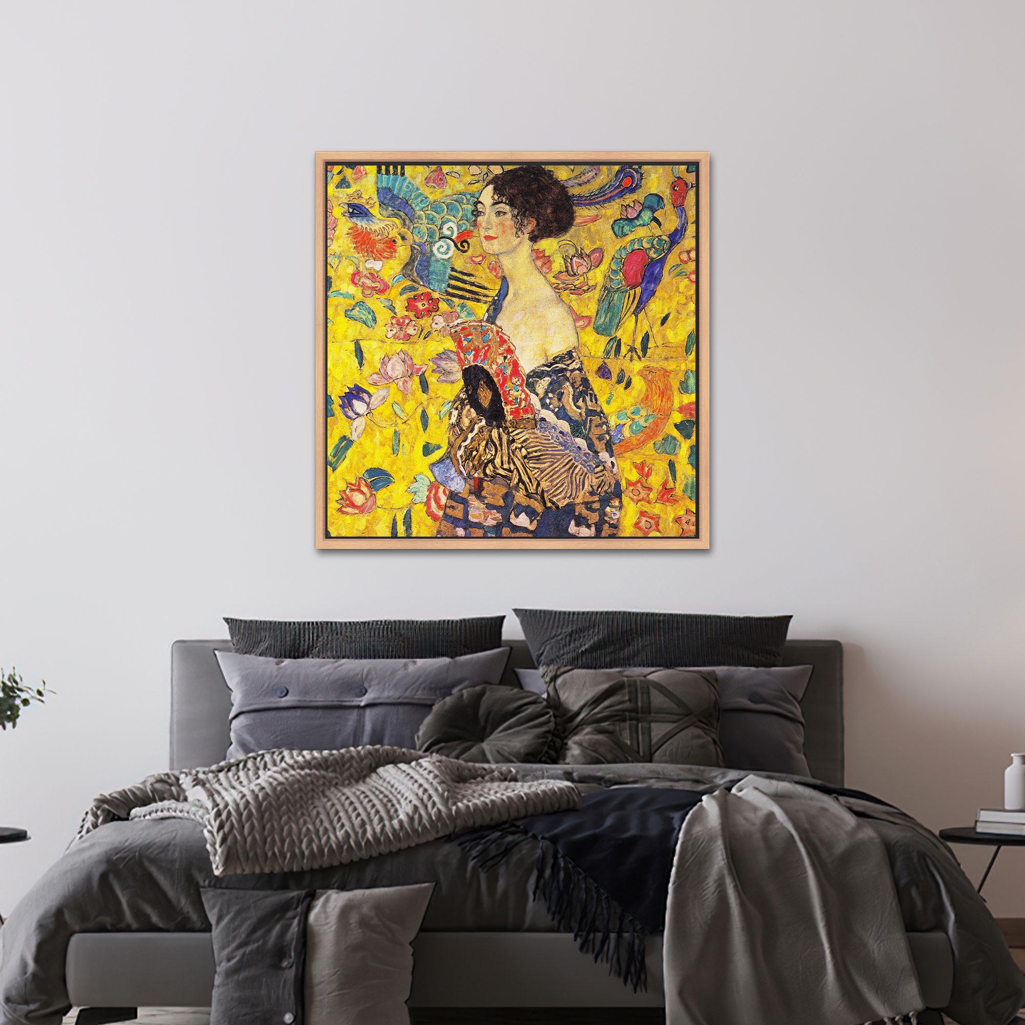 Gustav Klimt Lady Art Canvas: Framed Art Nouveau Reproduction