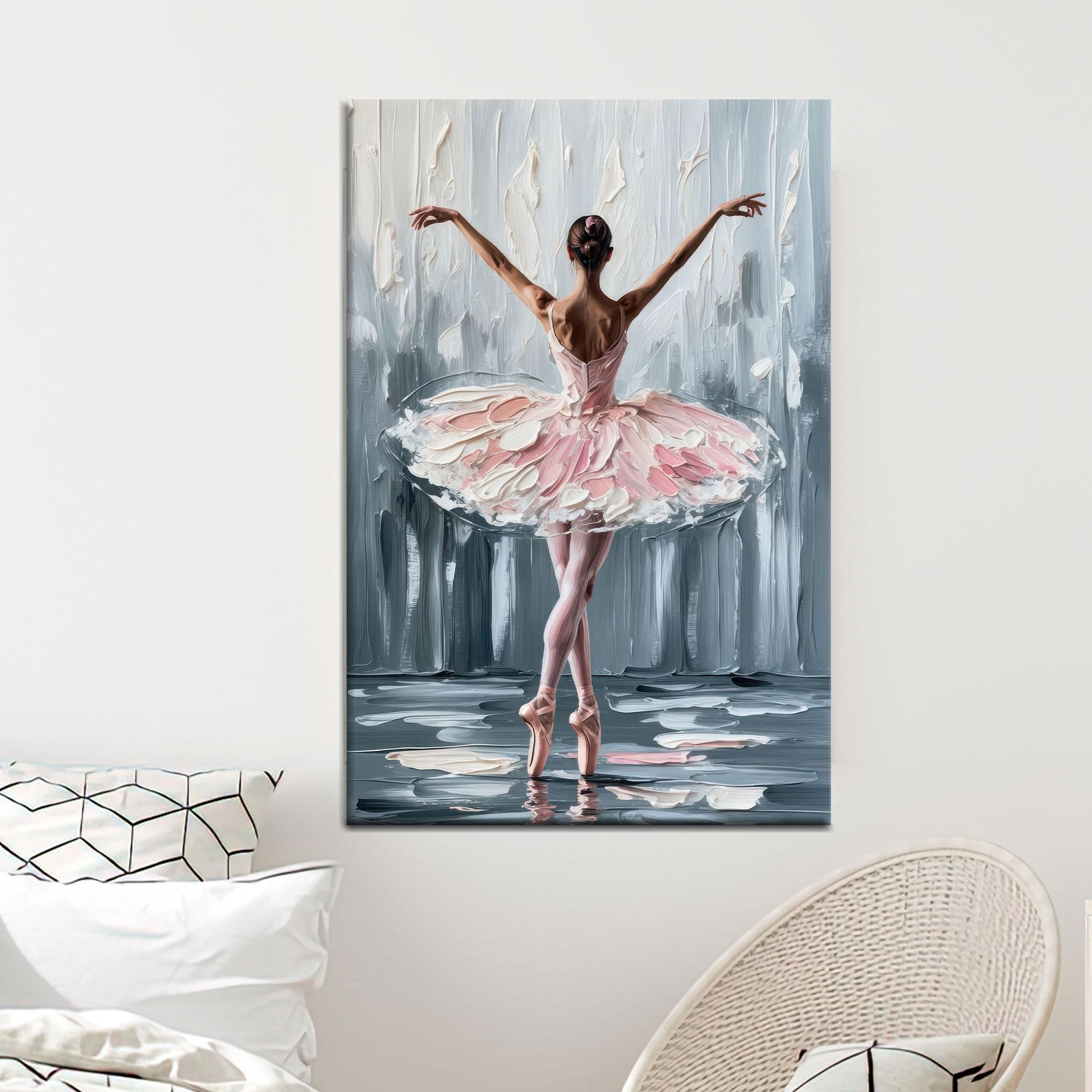 Ballerina Canvas Art: Pink Ballet Decor, Girl Room Wall Art - Etsy