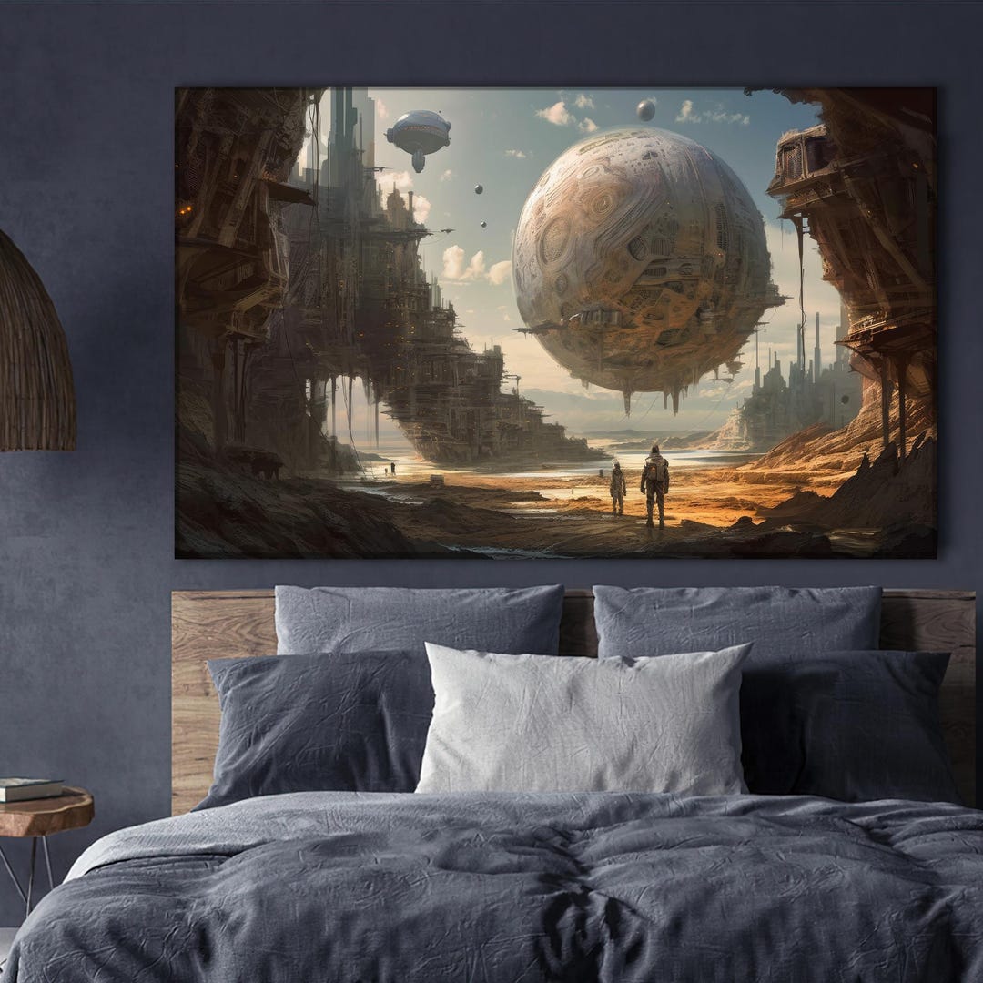 Sci fi Planet Canvas Art Surreal Alien World Fantasy Galaxy Print Etsy sci-fi-planet-canvas-art-surreal-alien-world-fantasy-galaxy-print-etsy