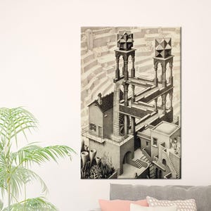 Waterfall Canvas Print: Abstract 3D Surreal Wall Art