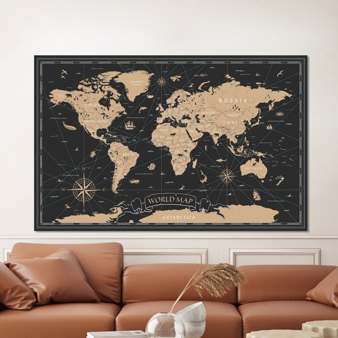 old-world-map-print-map-wall-art-canvas-wall-decor-office-wall-decor
