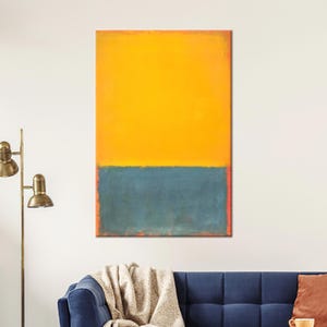Rothko Style Color Field Canvas Print: Minimalist Abstract Wall Art