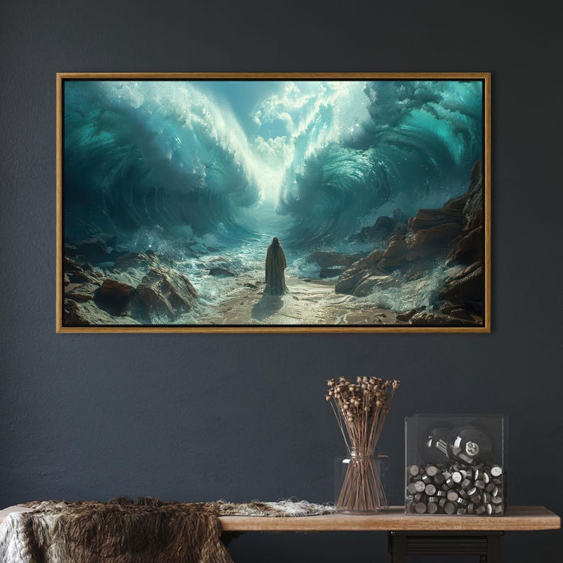 Bible Scene Wall Art,Religious Canvas Art,Modern Printed,Canvas Wall Art,Holiday Decor Art,Wall Decoration,Office Decor Art,Christmas Decor Art,Framed Canvas,Bridesmaid Gift,Gift For The Home,Bridesmaid Gifts,Christmas Gifts,