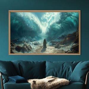 Bible Scene Wall Art,Religious Canvas Art,Modern Printed,Minimalist Wall Art,Framed Wall Art,Gift For Him,Large Wall Art,3D Wall Art,Printable Wall Art,Personalized Gift,Handmade Gift,Office Decor Art,Home Decoration,