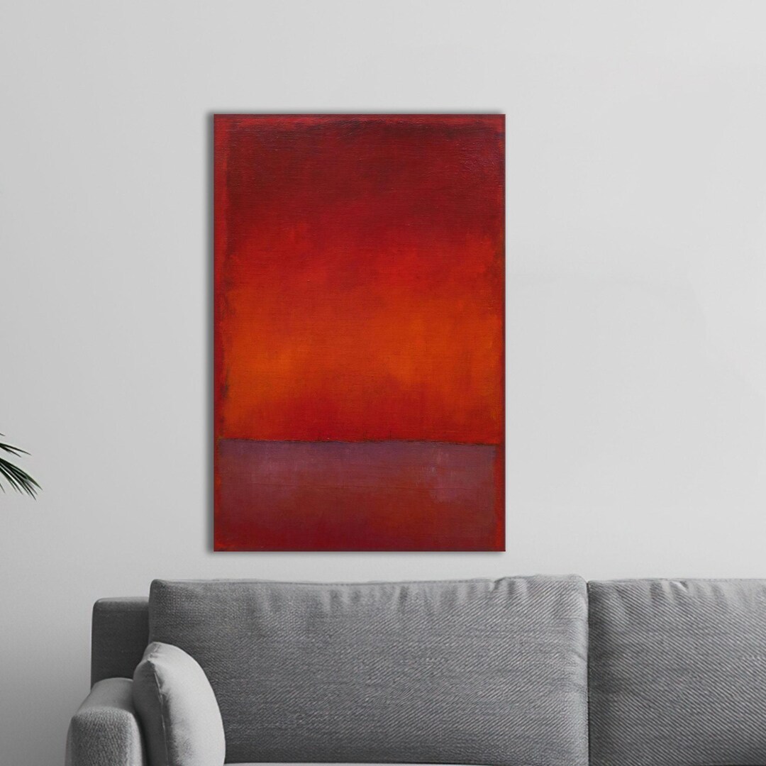Mark Rothko Style Red Abstract Wall Art Canvas Print Bold Color Field ...