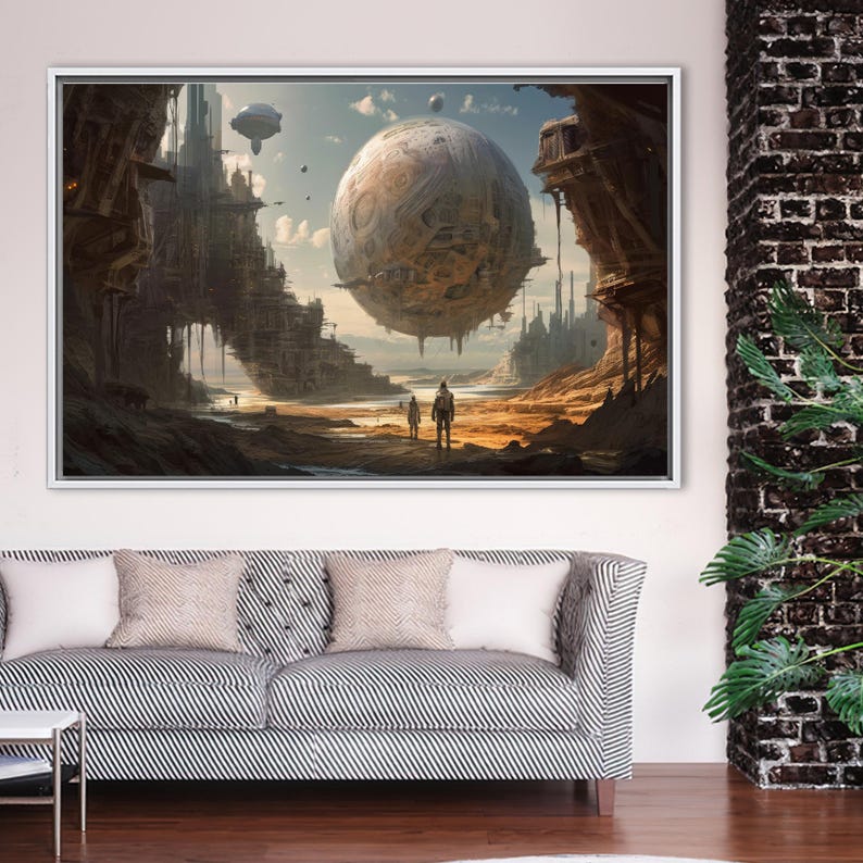 Sci fi Planet Canvas Art Surreal Alien World Fantasy Galaxy Print Etsy sci-fi-planet-canvas-art-surreal-alien-world-fantasy-galaxy-print-etsy